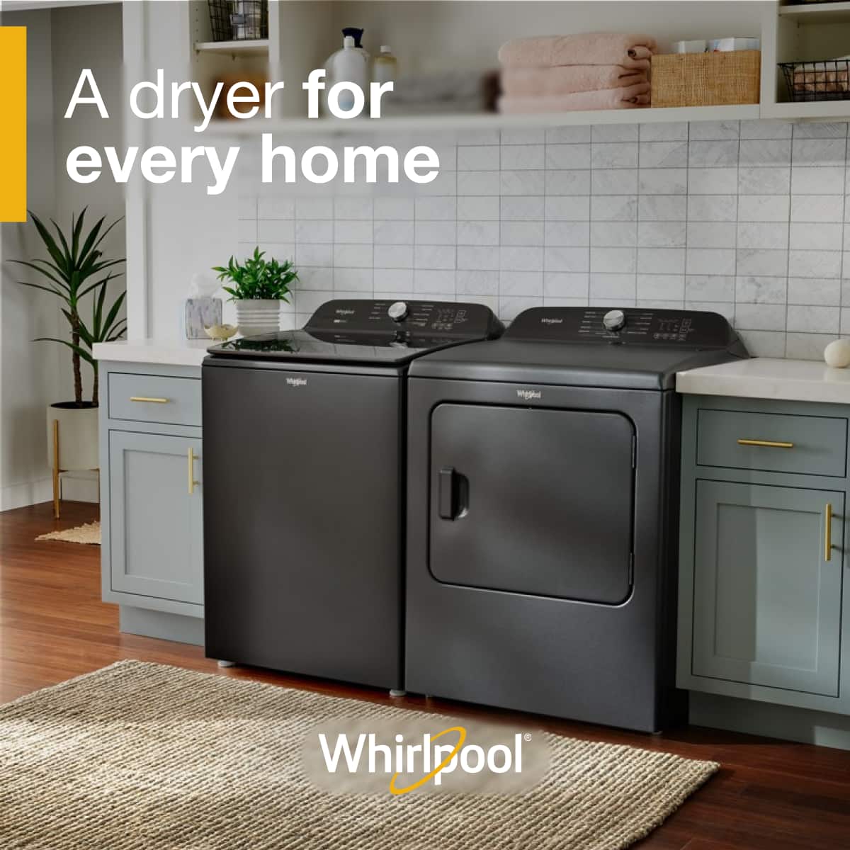 7.0 Cu. Ft. Whirlpool Electric Dryer with Moisture Sensor - Volcano Black