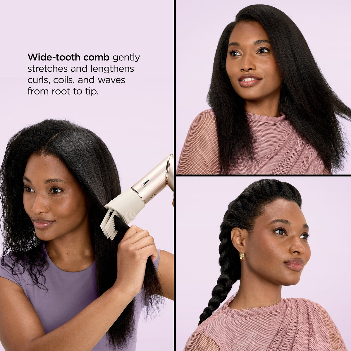 Shark - FlexStyle Air Styling & Drying System, Powerful Hair Blow Dryer and Multi-Styler - Stone Straight & Wavy
