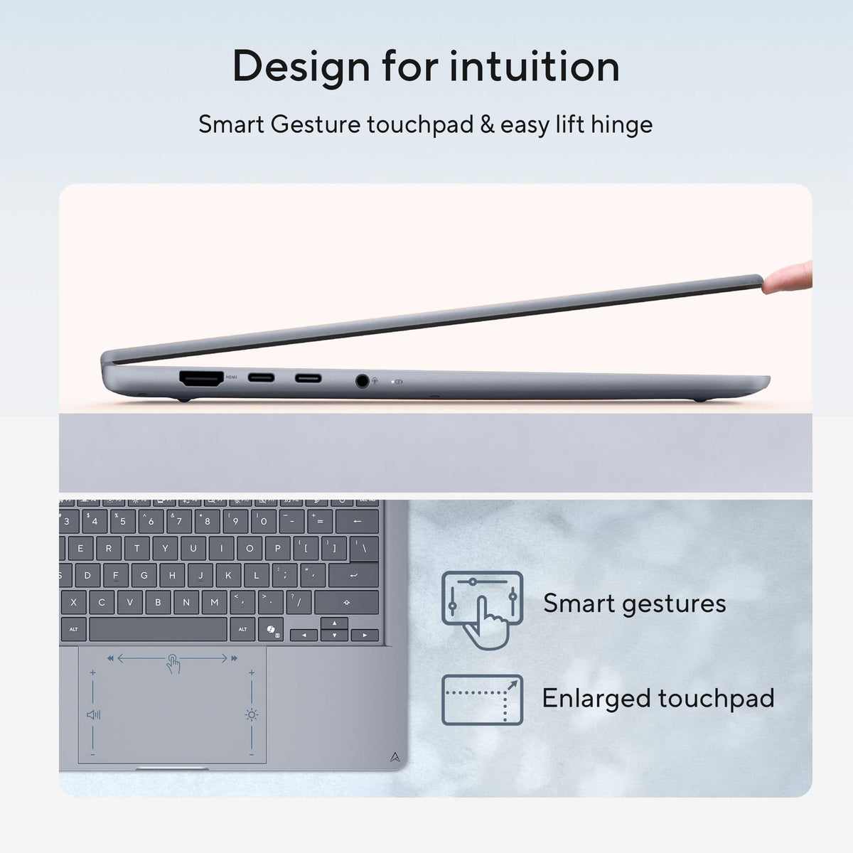 ASUS - Zenbook 14 14" OLED Laptop - Snapdragon X (2026) - 16GB Memory - 256GB Storage - Arctic Blue