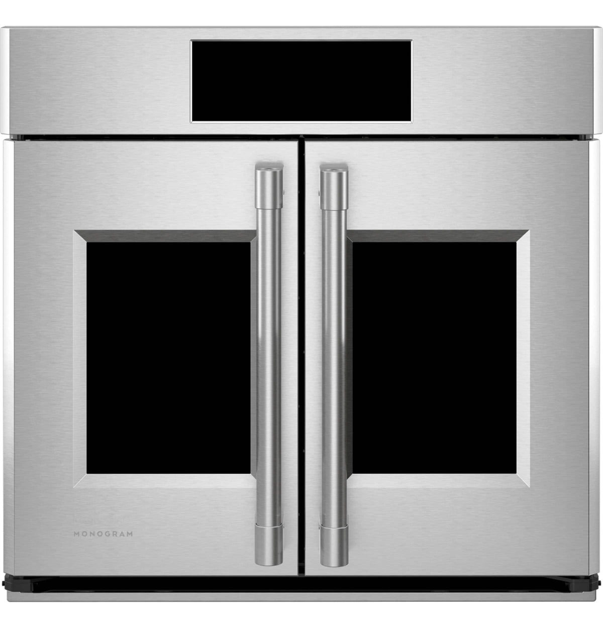 Monogram - Statement 30" Smart Built-In Single Electric Convection Wall Oven with No-Preheat Air Fry and Digital Recipe Box - Stainless Steel