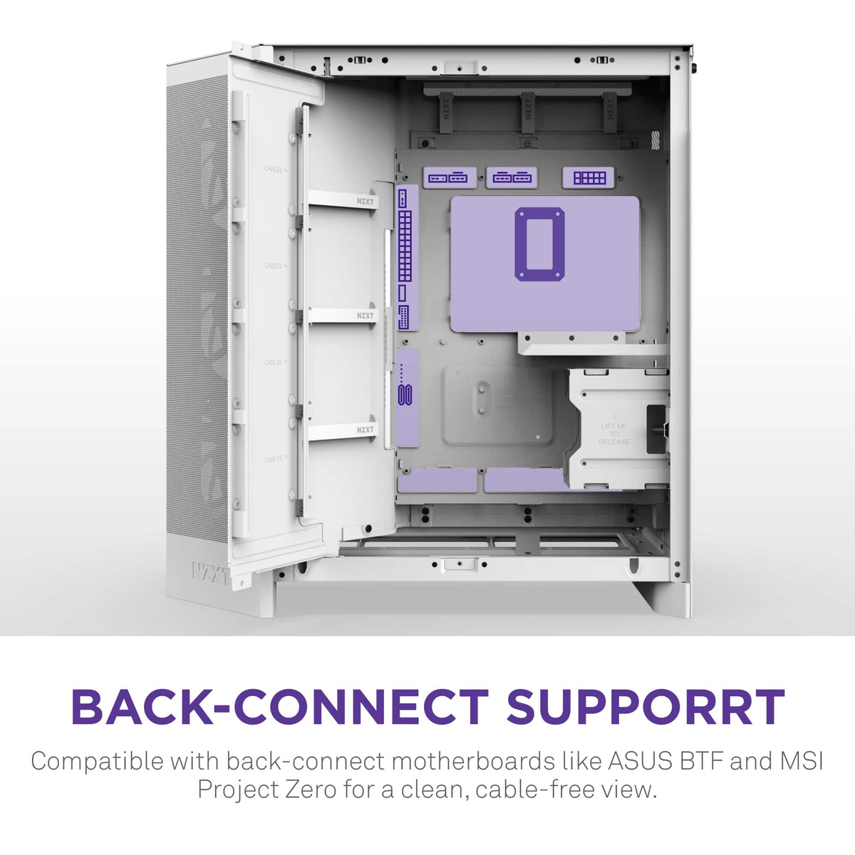NZXT - H9 Flow RGB 2025 ATX Mid-Tower Dual-Chamber PC Case - White