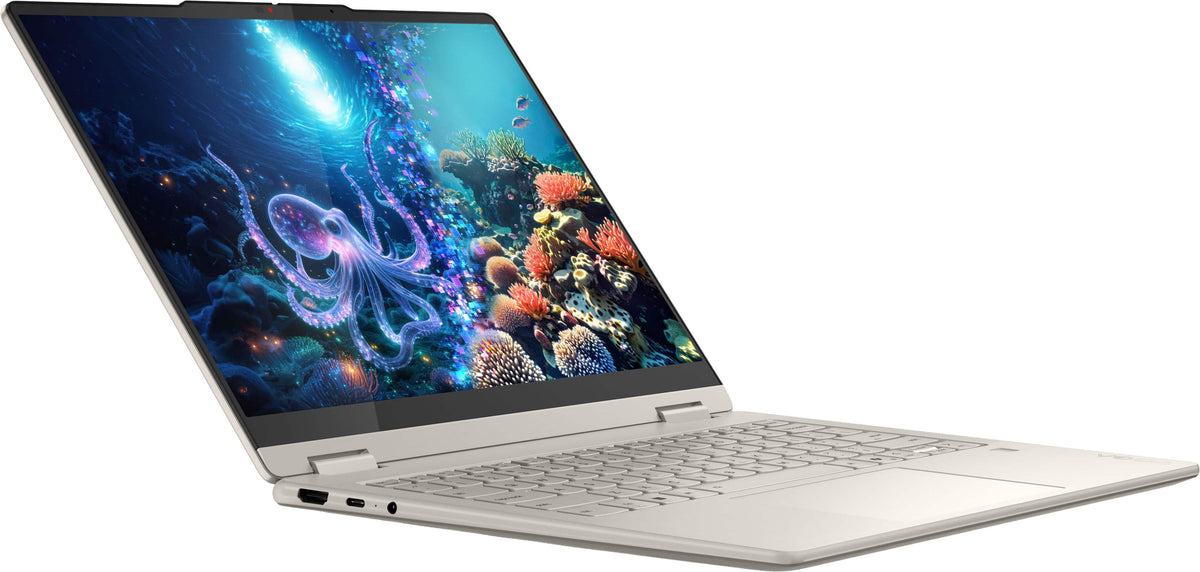 Lenovo - Yoga 7 2-in-1 14" 2K OLED Touchscreen Laptop - AMD Ryzen AI 5 330 2025 - 8GB Memory - 512GB Storage - Copilot+ PC - Seashell