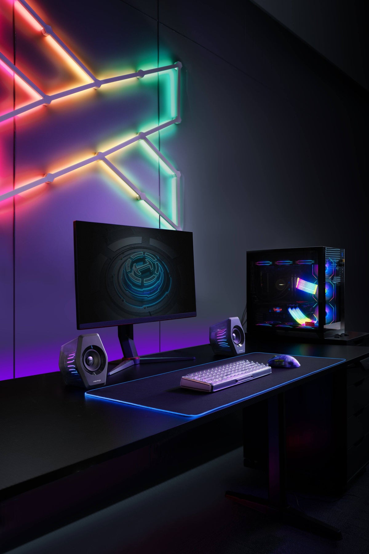 Edifier - G2000 Pro 2.0 Bluetooth Gaming Speakers with RGB Lighting (2-Piece) - Black
