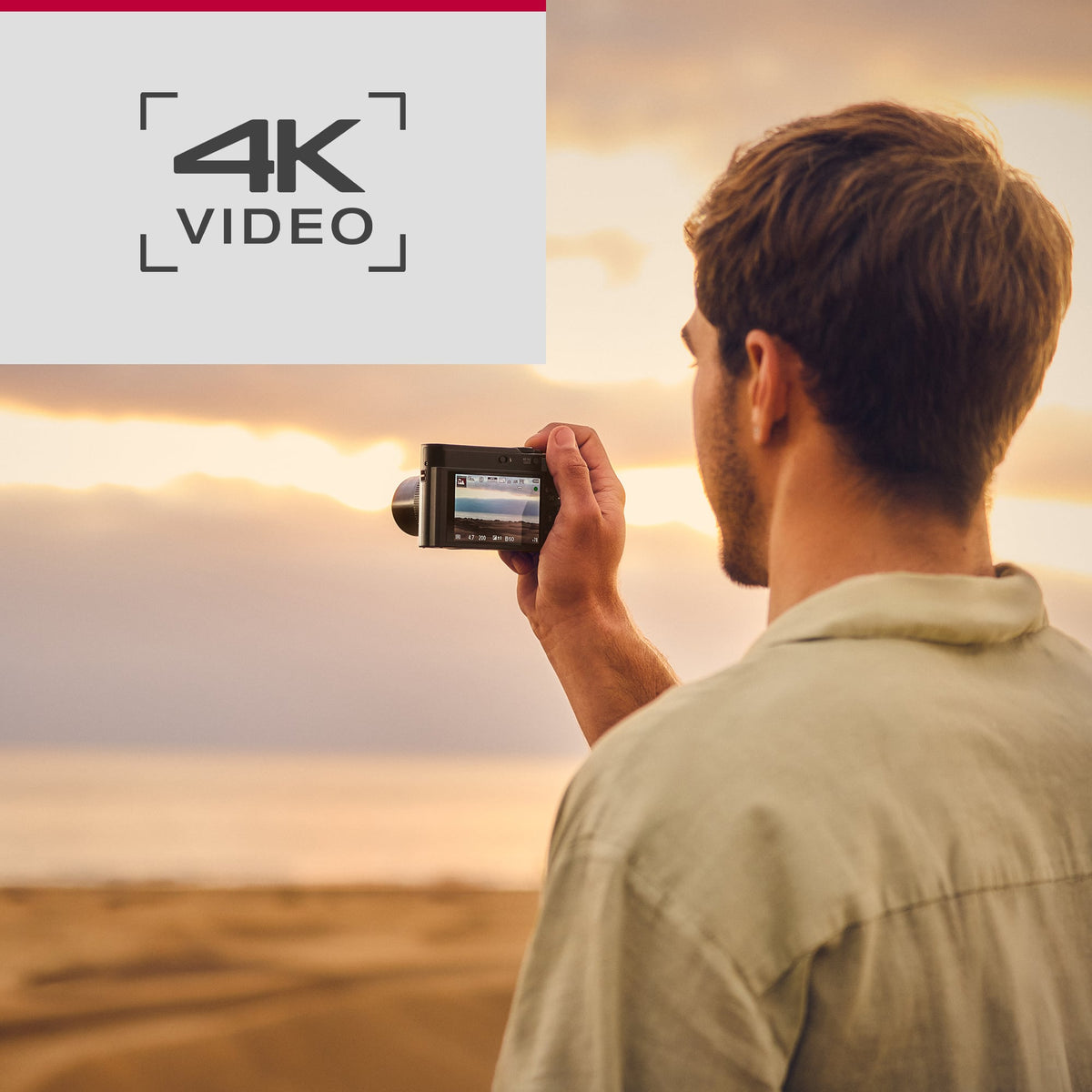 Panasonic - LUMIX ZS300 Compact Point & Shoot 4K Video Digital Camera, 15x Zoom Travel Camera - Silver