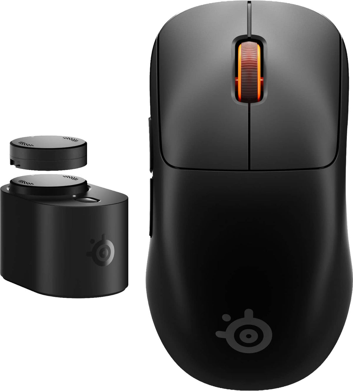 SteelSeries - Sensei Pro Wireless Optical Symmetrical Gaming Mouse with 8K Polling – Ultra-Wideband/RF for PC - Wireless - Black