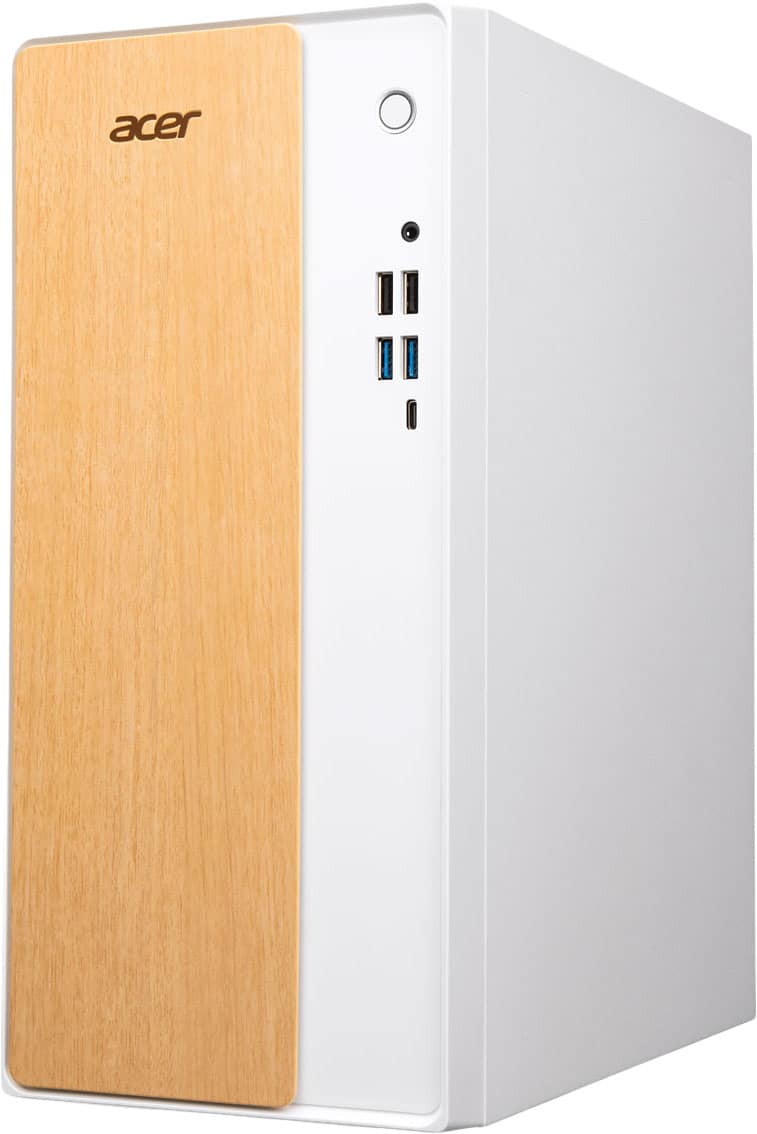 Acer - Aspire TC AI Tower Desktop - AMD Ryzen AI 5 330 2025 - 16GB DDR5 Memory – 1TB Storage - Copilot+ PC - White