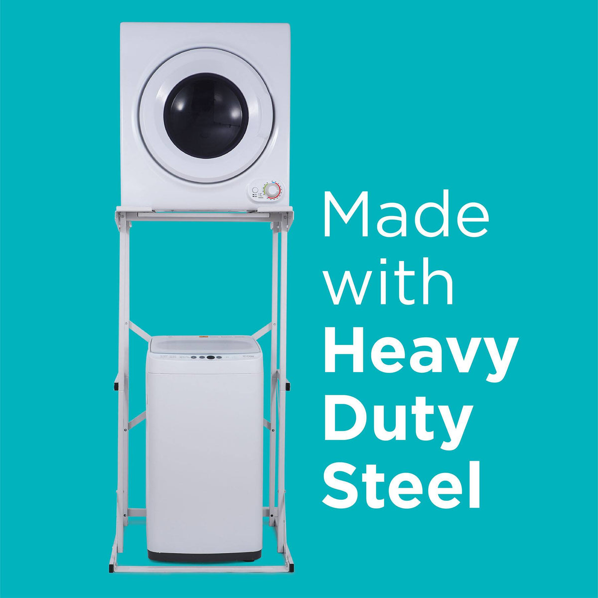Black+Decker - BWDS Laundry Stacking Rack Stand for Washer and Dryer - White