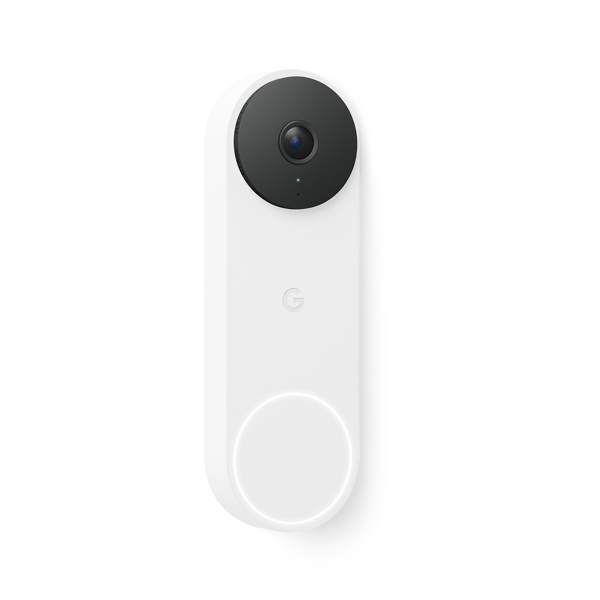Google - Nest Doorbell (wired, 3rd gen) - Latest Model - 2K Video and Gemini - Snow