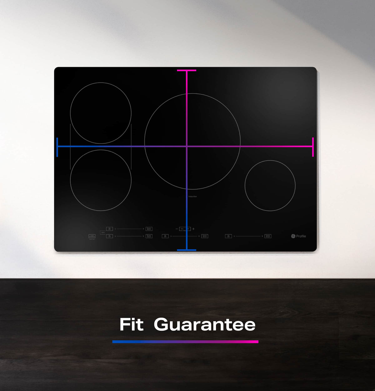 GE Profile - 30" Built-In Electric Induction Cooktop with 4 Elements, Slide Touch Controls, and Power Boost - Black