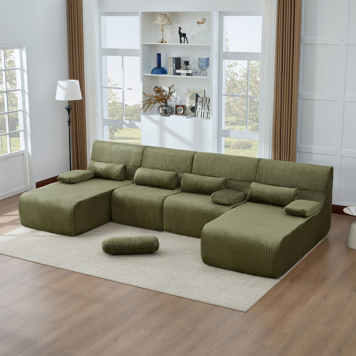 Sofá seccional de gran tamaño, asientos para sala de estar con diseño modular