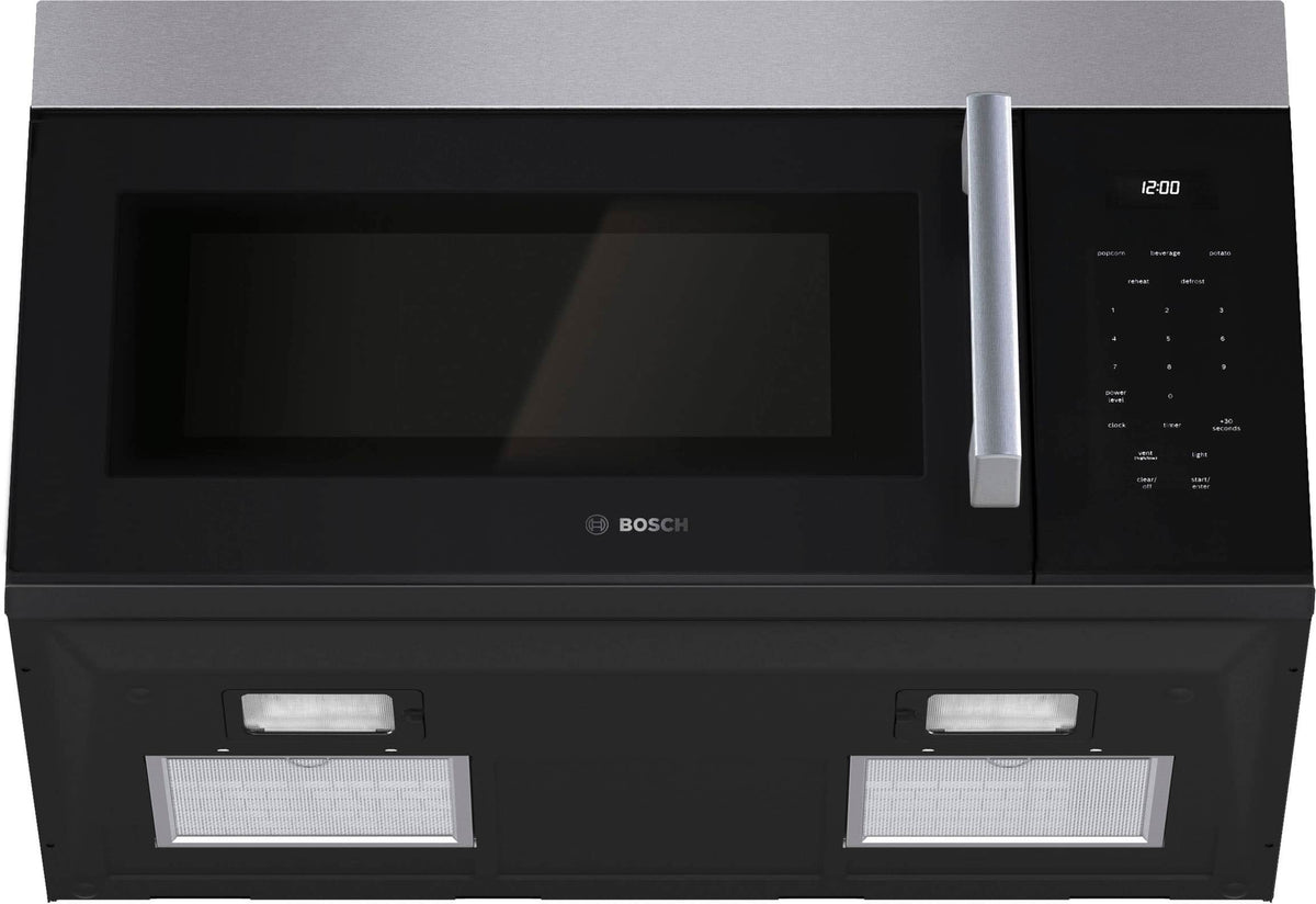 Bosch - 100 Series 1.7 Cu. Ft. Over-the-Range Microwave with Sensor Cooking - Stainless Steel