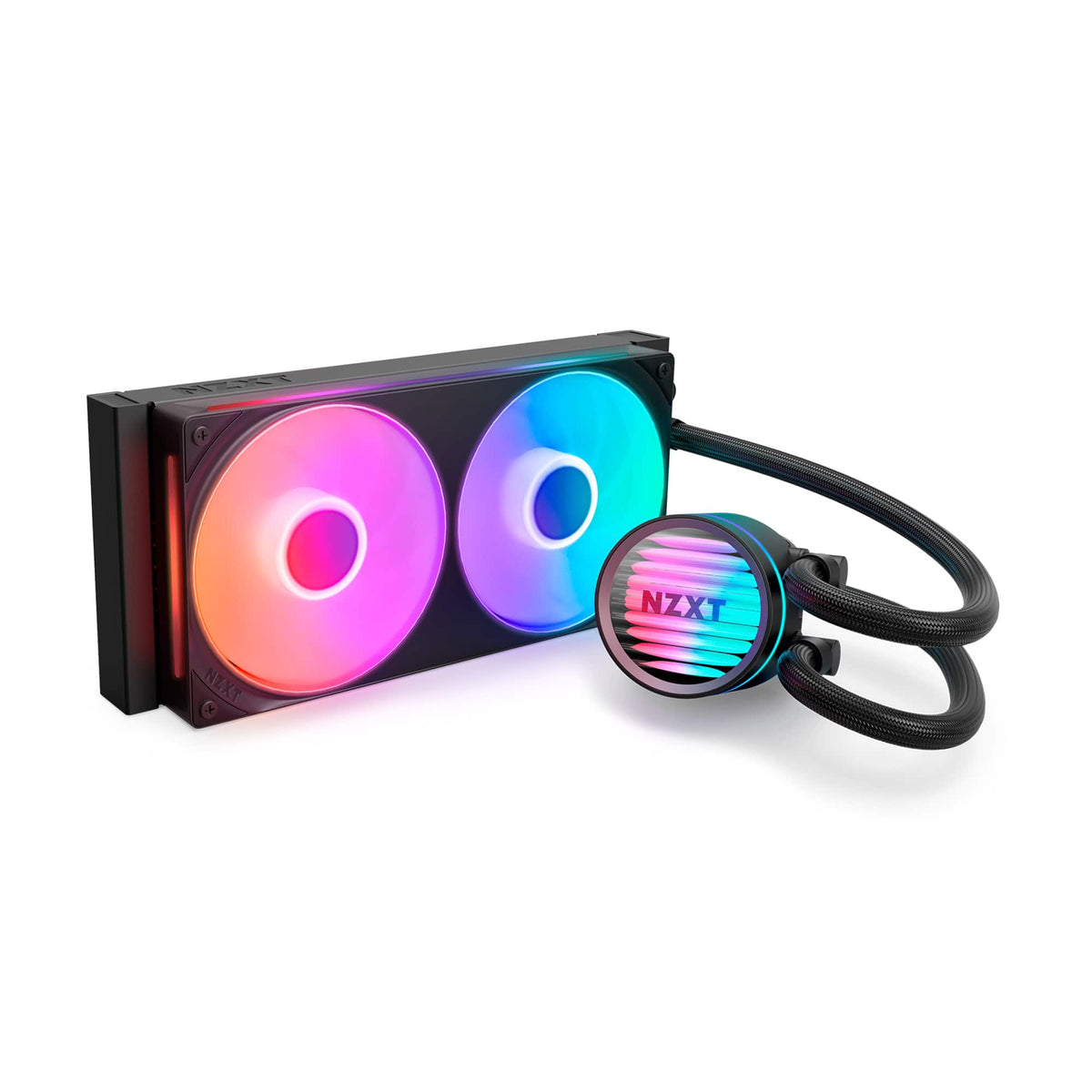NZXT - Kraken Core RGB 240mm Radiator Liquid Cooler (1 x 240mm Single-Frame Fan) with RGB Pump Cap - Black