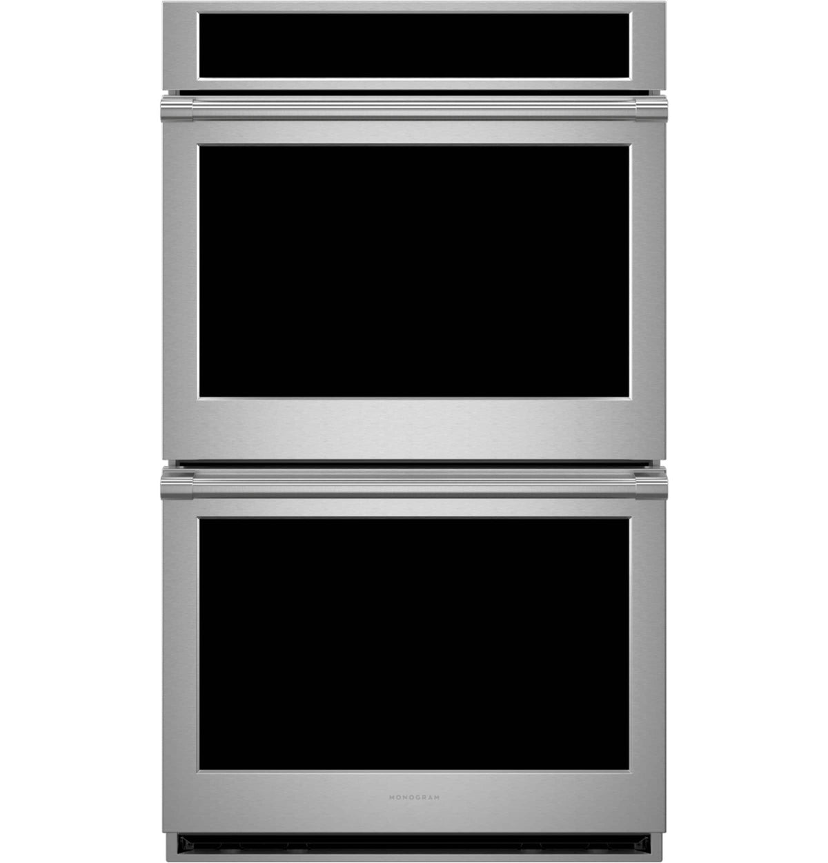 Monogram - Statement 30" Smart Built-In Double Electric Convection Wall Oven with No-Preheat Air Fry and In-Oven Camera - Stainless Steel