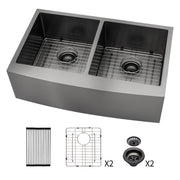 Double Bowl Farmhouse Sink / Stainless Steel Apron Front