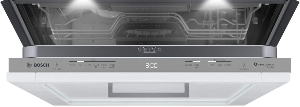 Bosch - Benchmark Series 24" Top Control Smart Built-In Stainless Steel Tub Dishwasher with 3rd Rack and RackMatic, 39 dBA - Custom Panel Ready