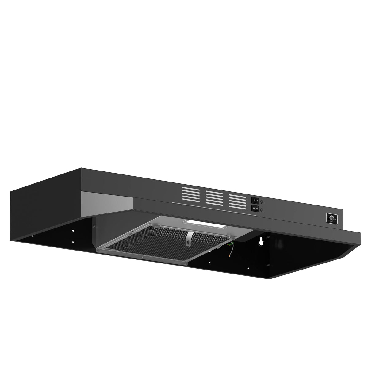 Forno Appliances - 30 inches - Convertible - Under cabinet Range Hood - Black