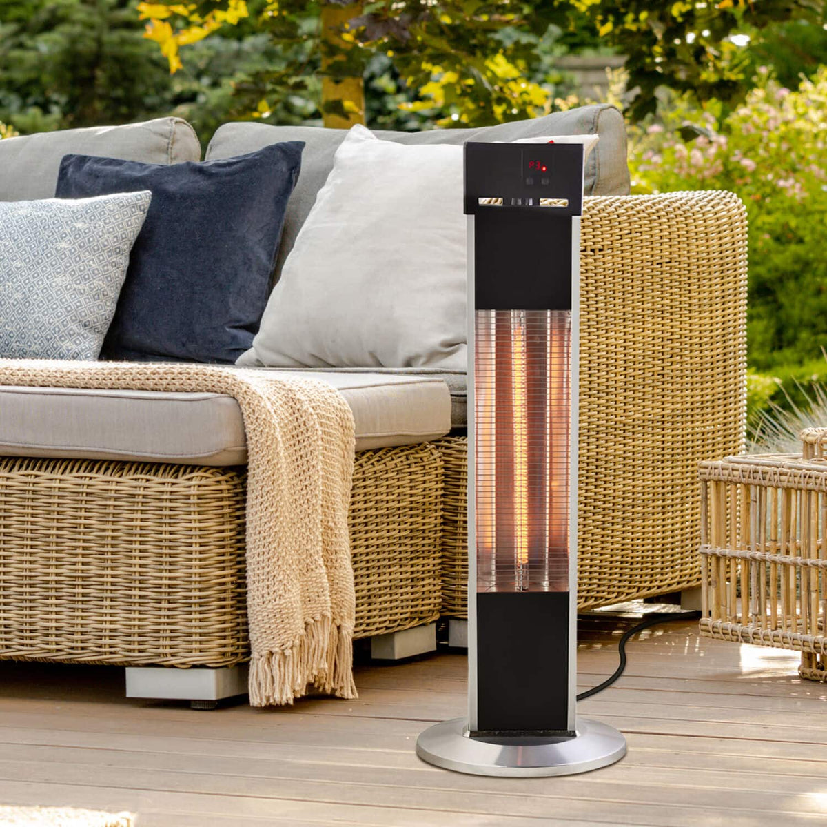 Lifesmart - Outdoor Infrared Tower Heater - Black