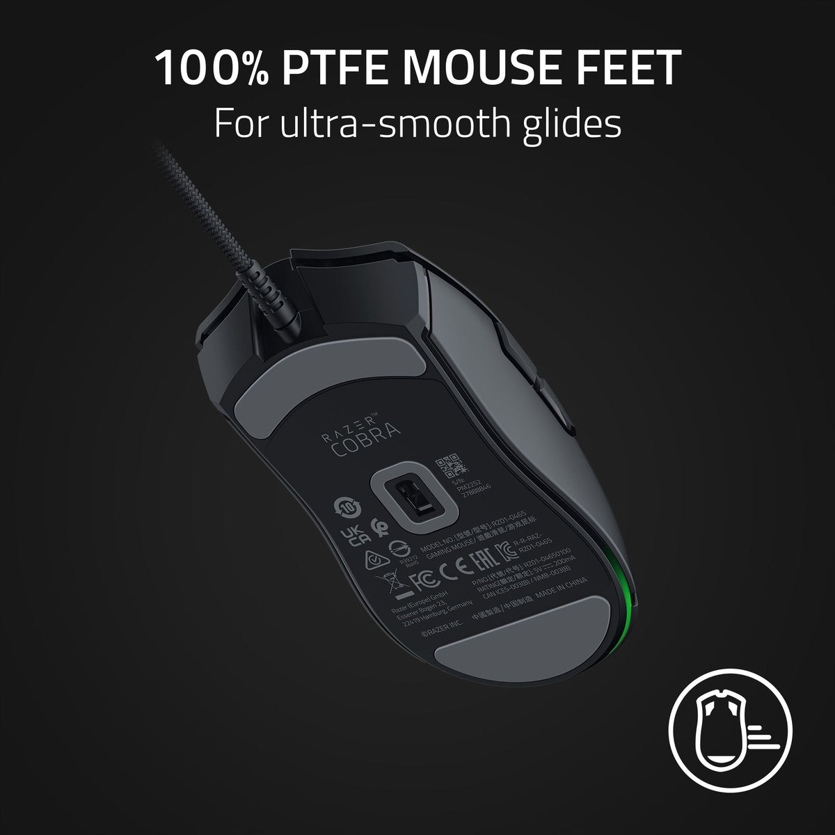 Razer - Cobra Lightweight Optical Gaming Mouse with Chroma RGB Lighting - Wired - Black