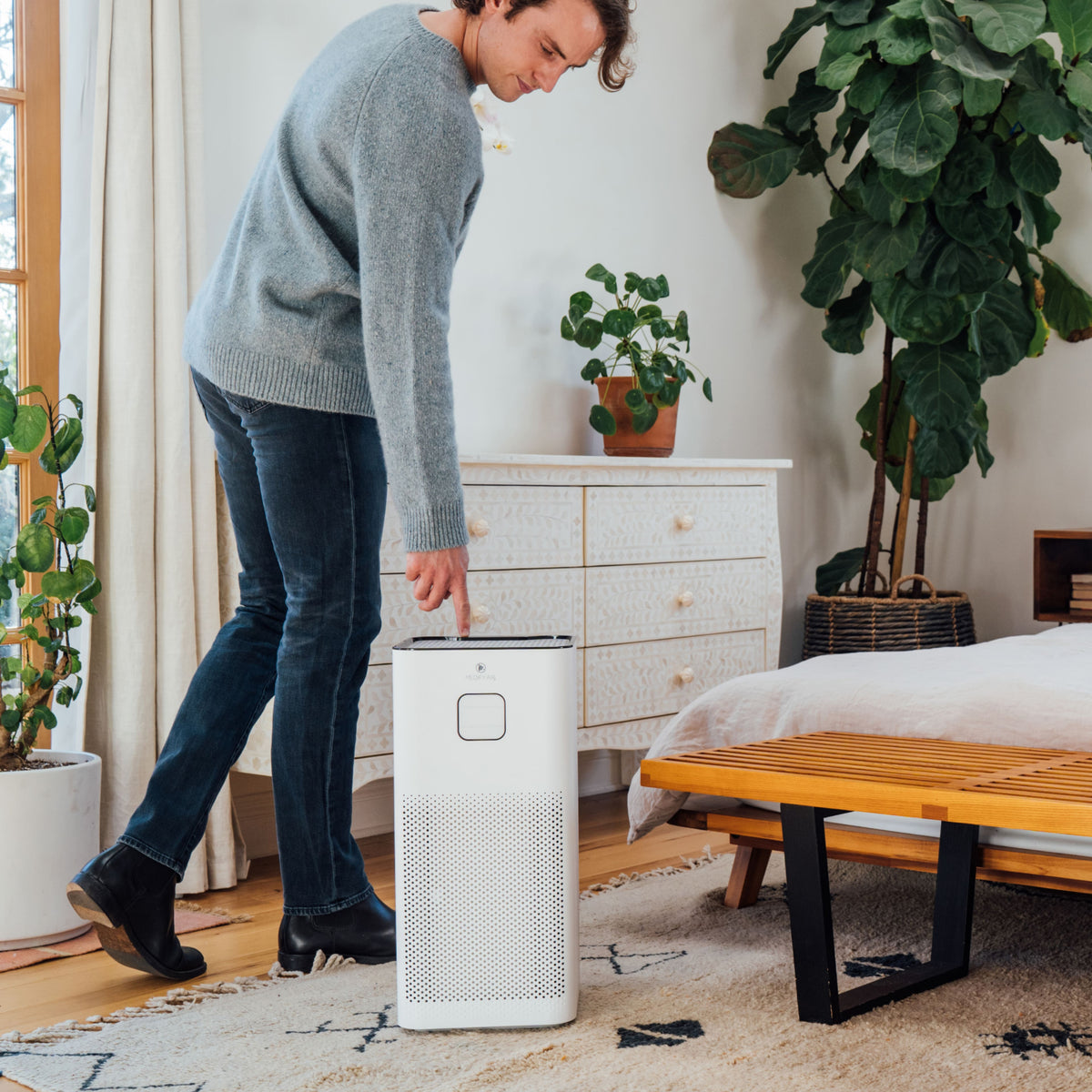 Medify Air - Medify MA-50 1320 Sq. Ft. Portable Air Purifier with True HEPA H13 Filter - White