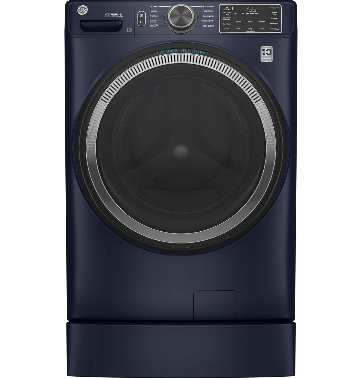 GE - 7" RightHeight Riser - Laundry Pedestal for Select Washers and Dryers - Sapphire Blue