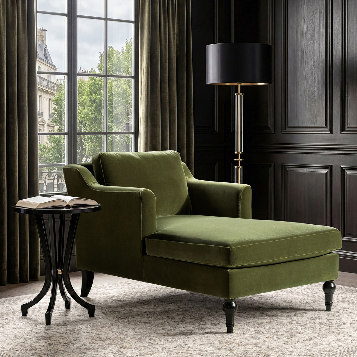 Josephine - Chaise longue tapizada