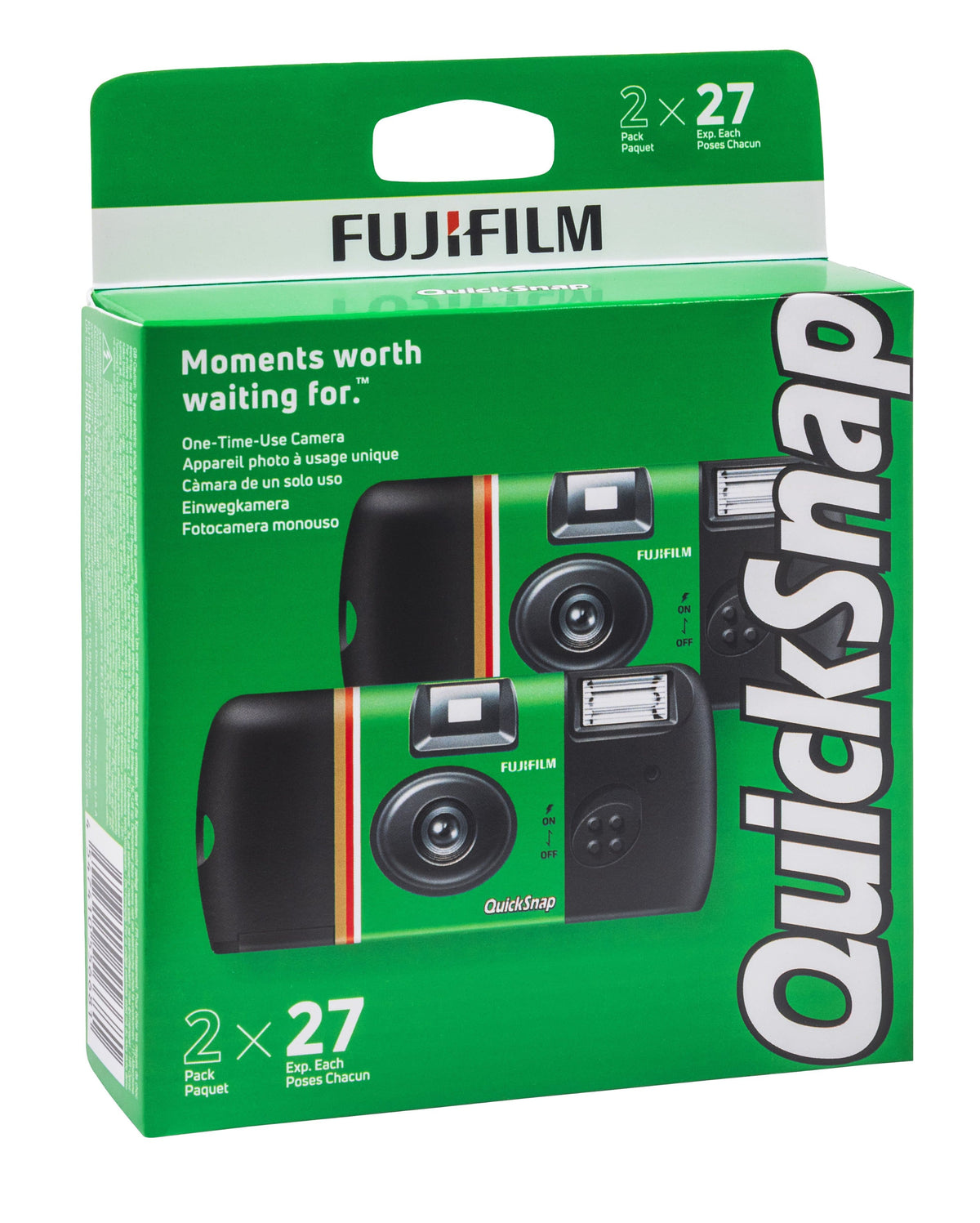 Fujifilm - Quicksnap Flash 400 Single-Use Camera with Flash - 2 pack - Green