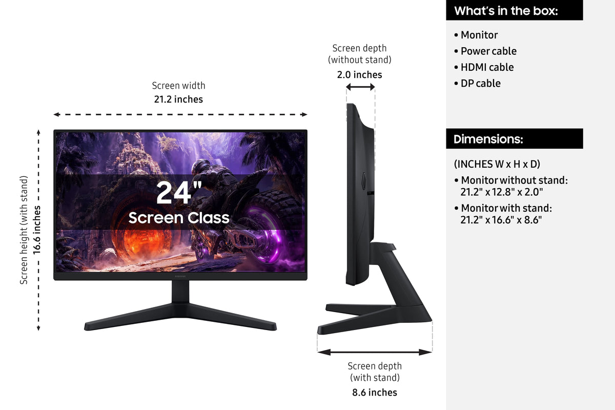 Samsung - 24" Odyssey G3 (G30H) IPS FHD 200Hz 1ms AMD FreeSync Premium Gaming Monitor with HDR10 - Black