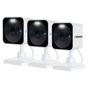 Defender - GO 2K AI POWERED Plug-in Power Indoor/Outdoor Home Security, Baby & Pet Camera - 3 Pack - White