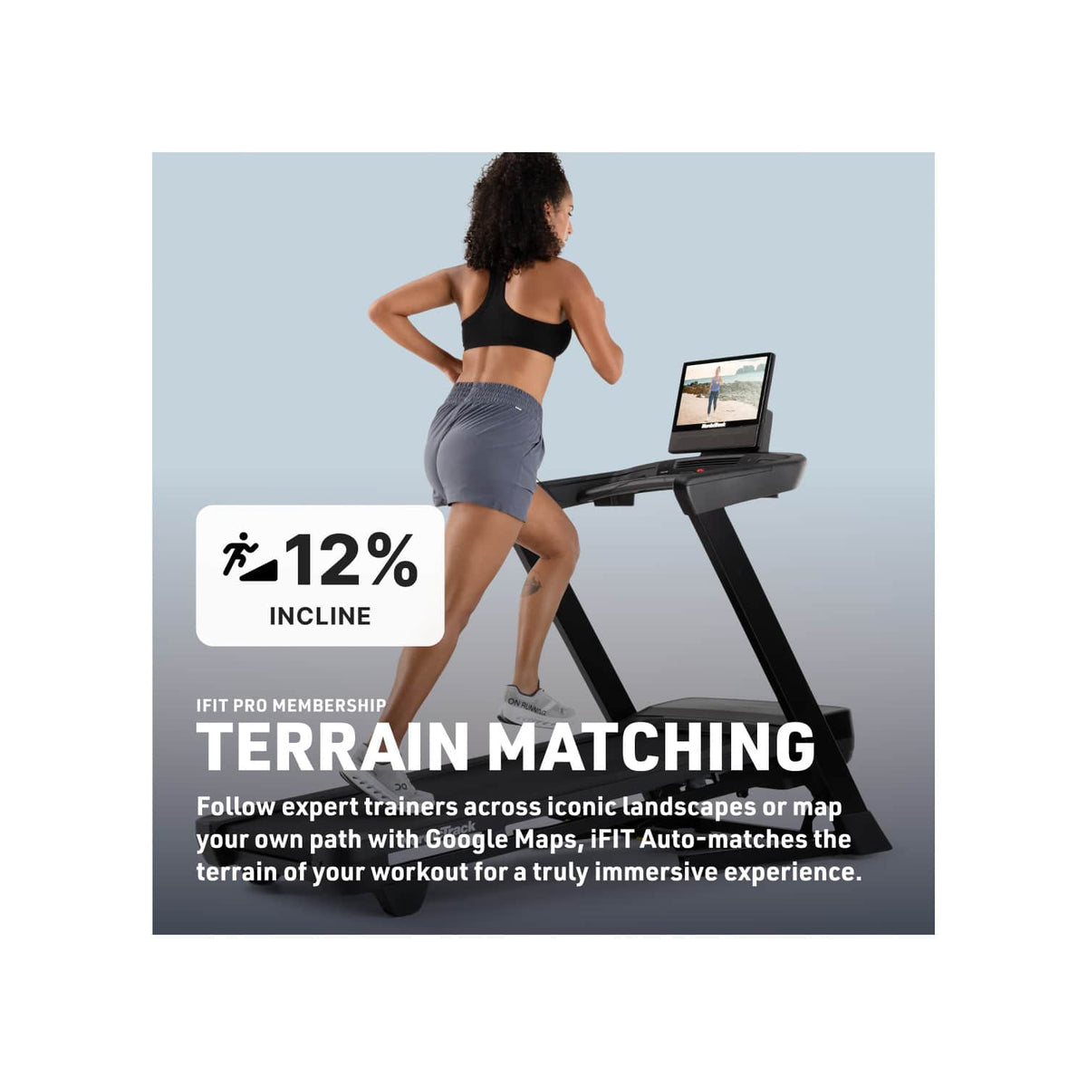 NordicTrack - T Series 16: Folding Treadmill with Incline & Decline, 16" Smart HD Touchscreen, & Powered by iFIT - Black