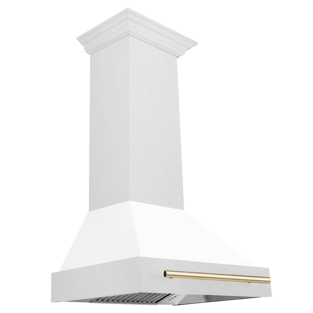ZLINE Autograph Edition - 30 inches - Externally Vented - Wall Range Hood - Satin Stainless Steel with White Matte Shell