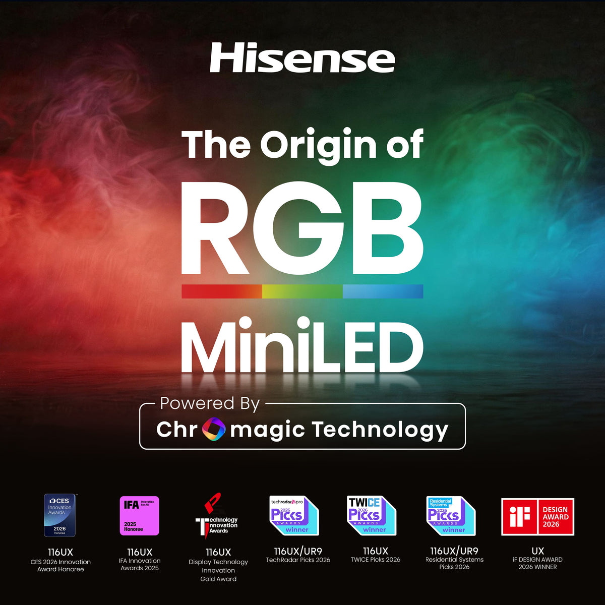 Hisense - 85" Class UR9 RGB MiniLED Series UHD 4K HDR Smart Google TV (2026)