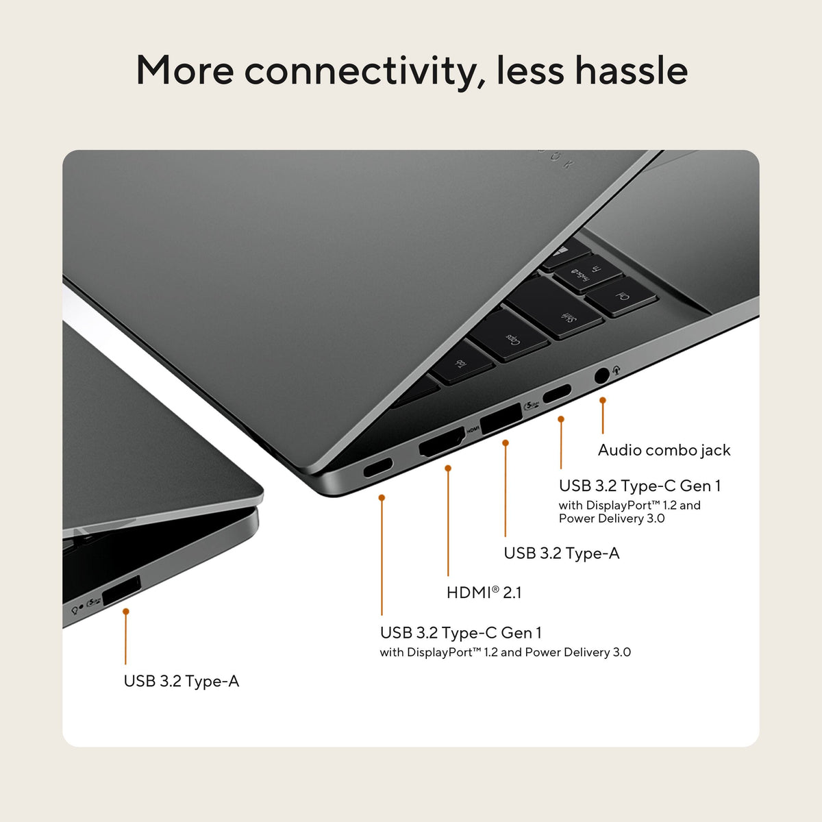 ASUS - Vivobook S16 -16” WUXGA Touch Display - AMD Ryzen AI 7 445 - 32GB RAM - 1TB SSD - Copilot+ PC - Matte Gray