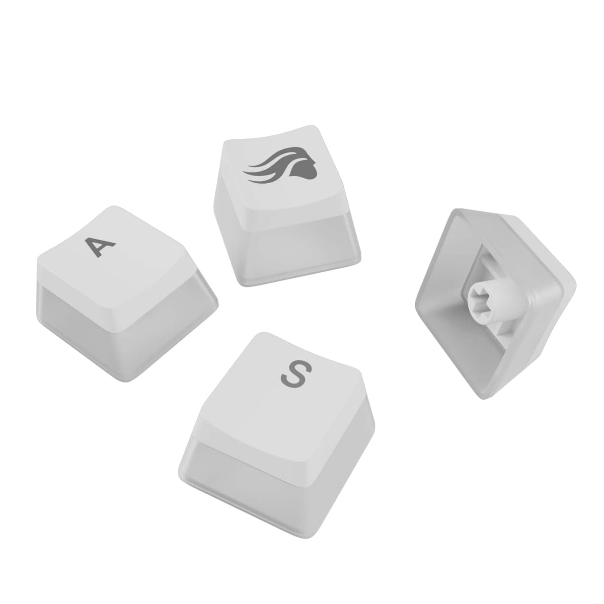 Glorious - Aura V3 Pudding-Style Universal Keycaps for 100% 85% 80% TKL 60% Compact 75% Mechanical Keyboards - White