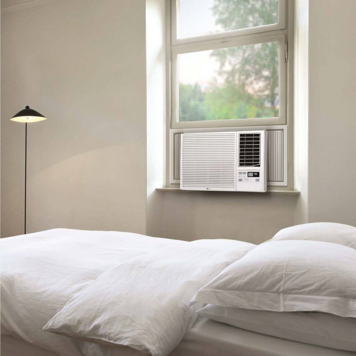 LG - 1,440 Sq.Ft. 23,000 BTU 230V Window Air Conditioner with Supplemental Heat Function - White