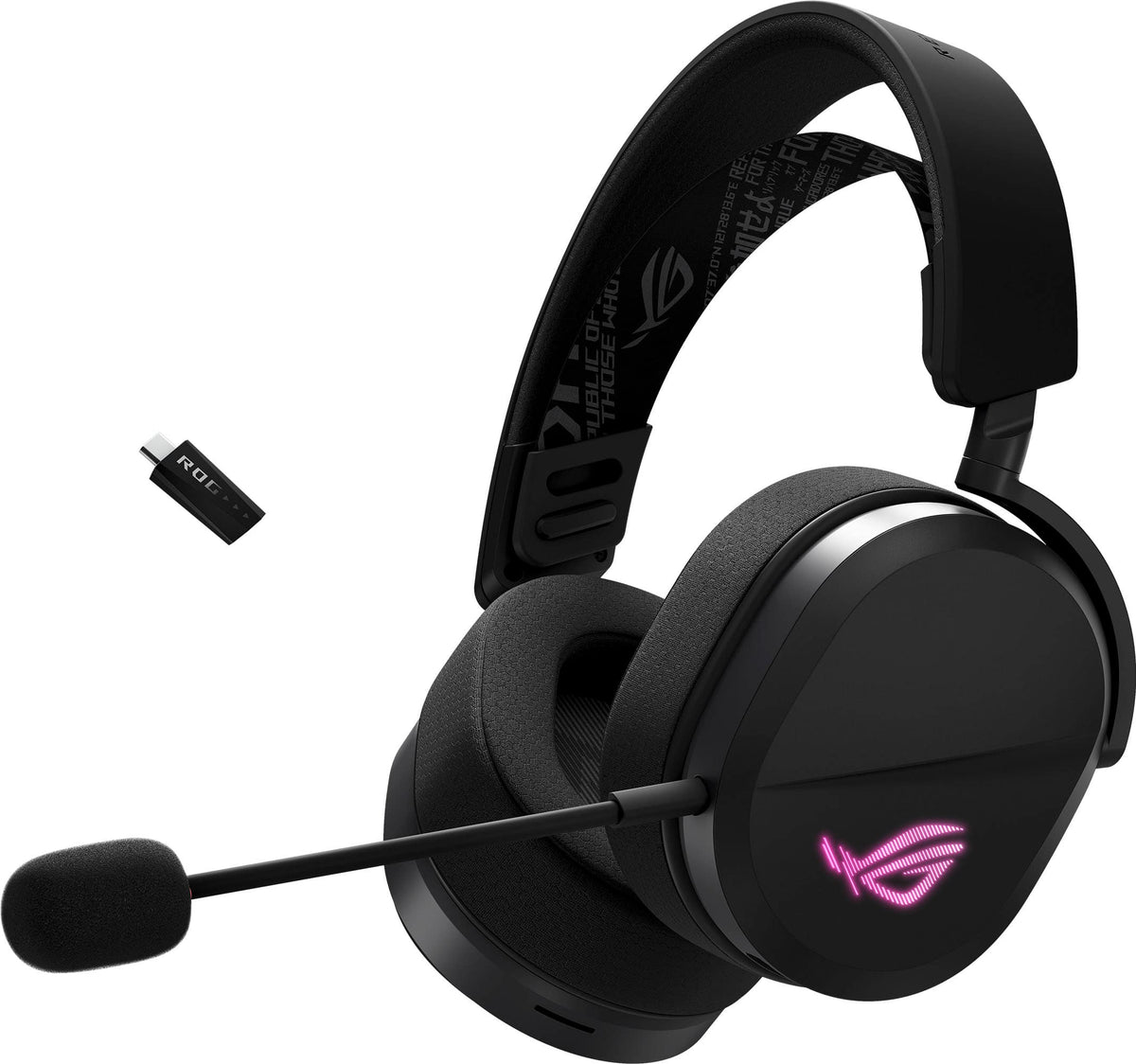 ASUS - ROG Pelta Wireless Gaming Headset for PC/Mac, PS5, PS4 and Switch - Black