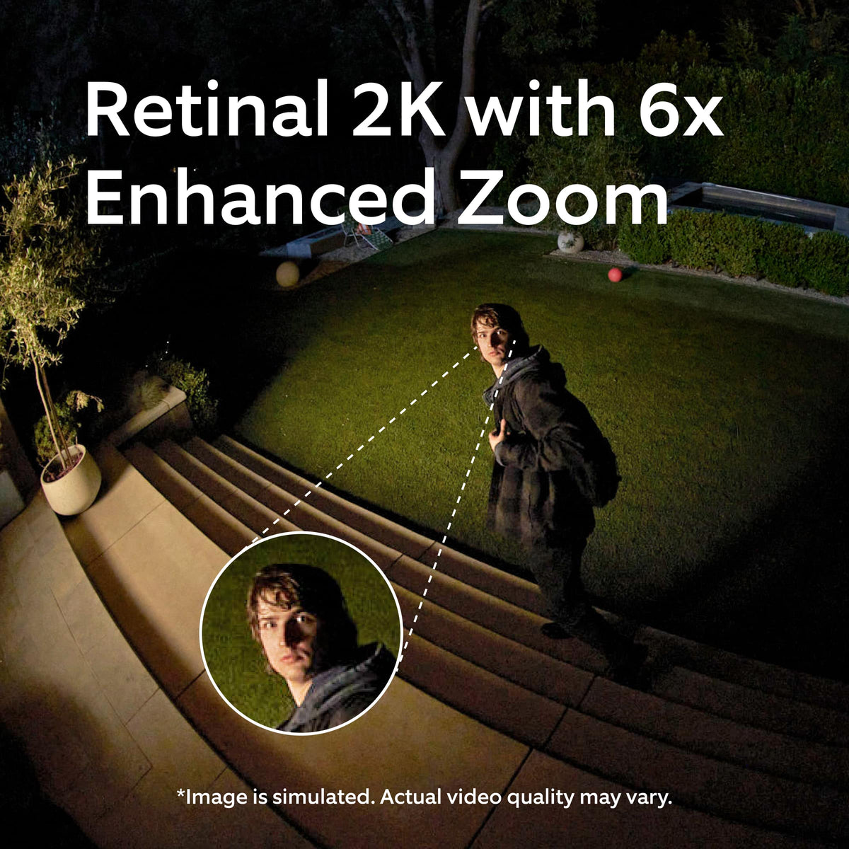 Ring - Spotlight Cam, Battery (newest model), Wide-Angle Retinal 2K Video, 6x Enhanced Zoom, Motion-Activated Spotlights - White