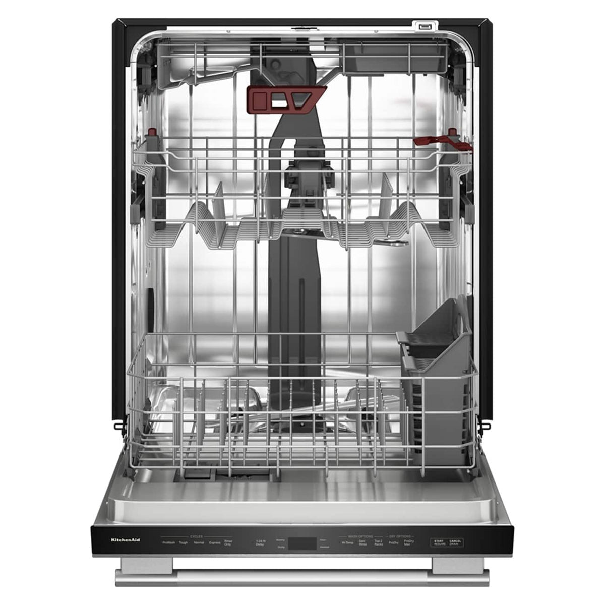 KitchenAid - 24 inch Third Level Jet Rack Dishwasher with 40+ Total Wash Jets 41 dBA - Stainless Steel
