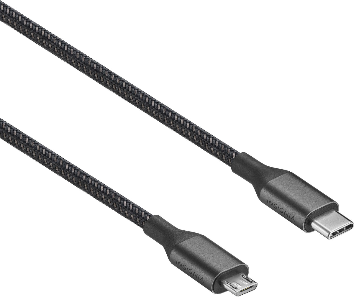 Insignia™ - 3.3-Foot USB-C to Micro USB Cable - Black