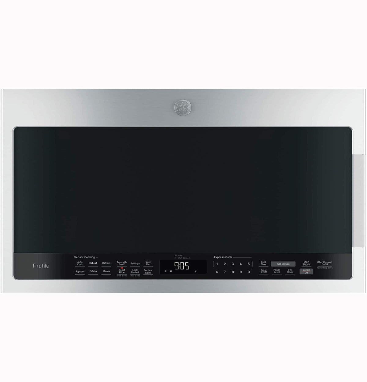 GE Profile - 2.1 Cu. Ft. Over-the-Range Microwave with Sensor Cooking and Chef Connect - Stainless Steel
