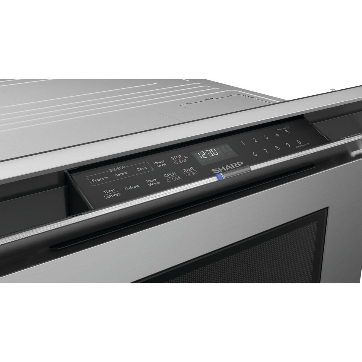 Sharp - 24 In 1.2 CuFt Built-In Smart Microwave Drawer Oven with Sensor Cooking and Easy Wave Open - Stainless Steel