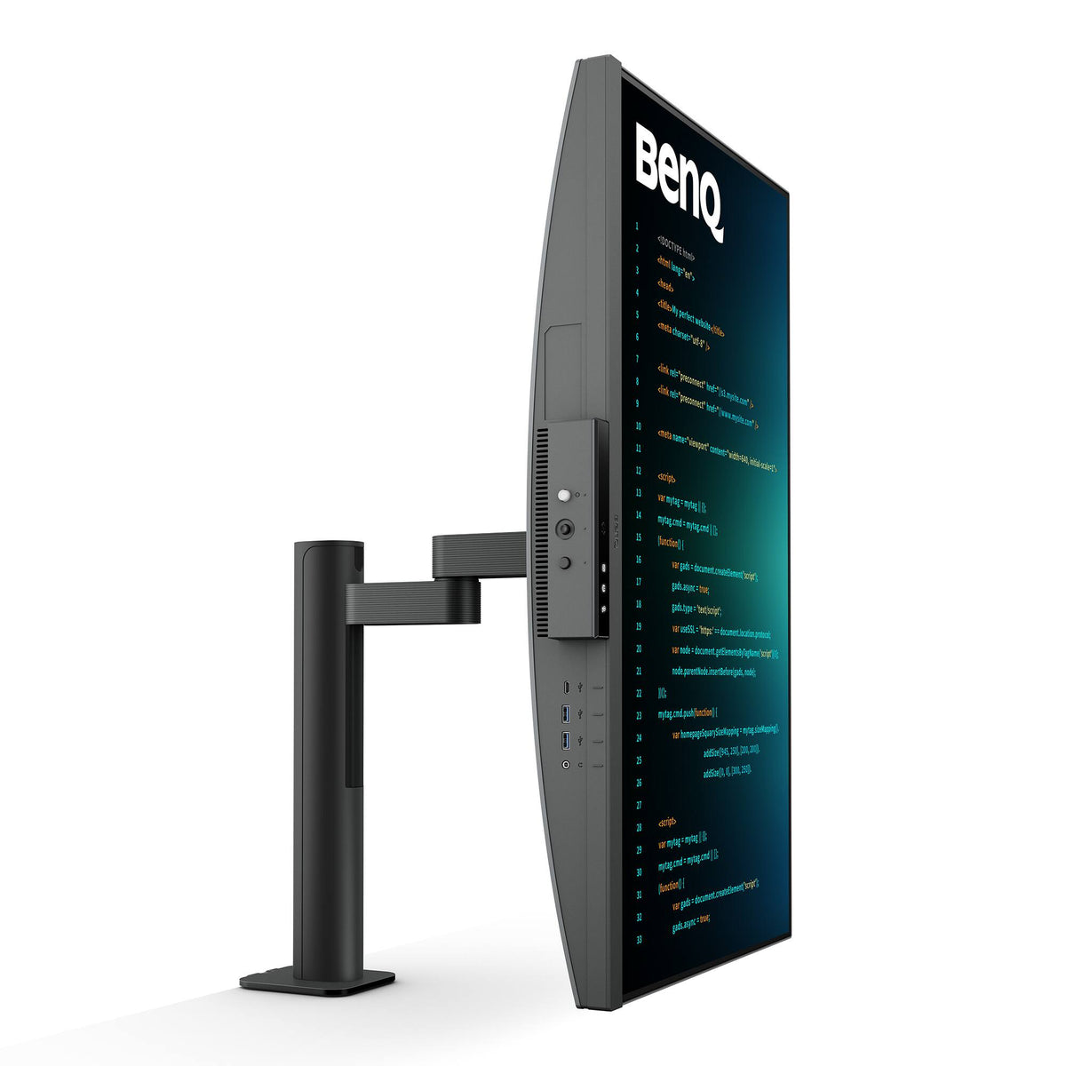 BenQ - RD320UA 31.5" IPS LED 4K Programming Monitor with MoonHalo Backlight and Flexible Arm (HDMI/DP/USB-C 90W) - Black