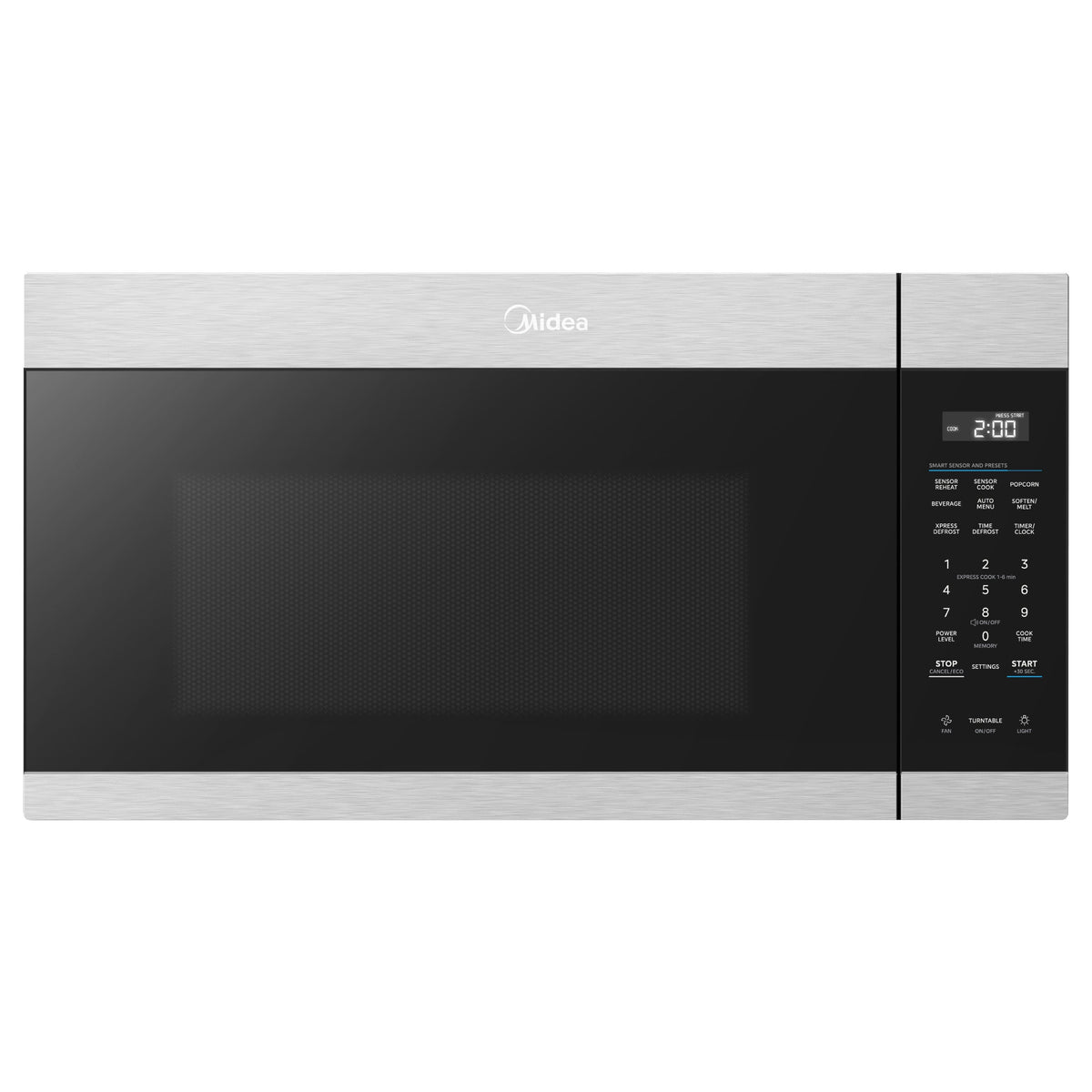 Midea - 1.9 cu. ft. Over-the-Range Microwave with QuietClose™ Door, EasyInstall™, Zero Clearance Door - Stainless Steel