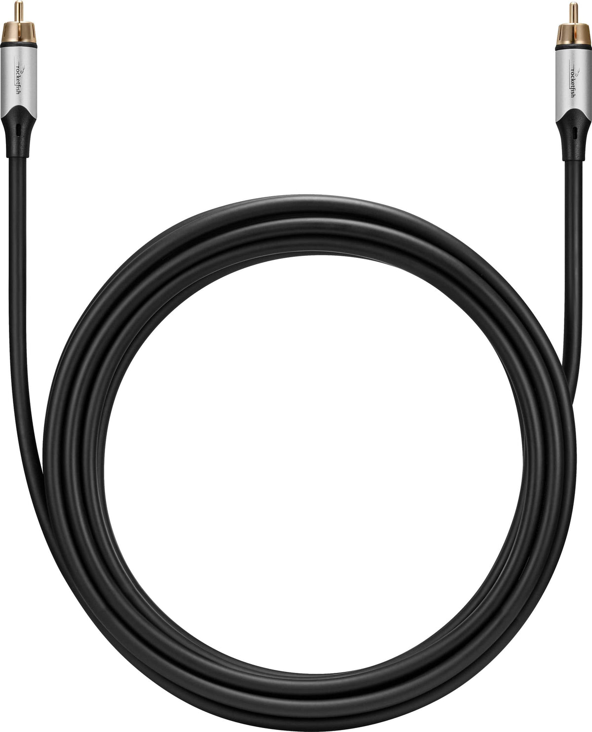 Rocketfish™ - 15 ft. In-Wall Male to Male RCA Cable with Shielding for Subwoofers and More - Black