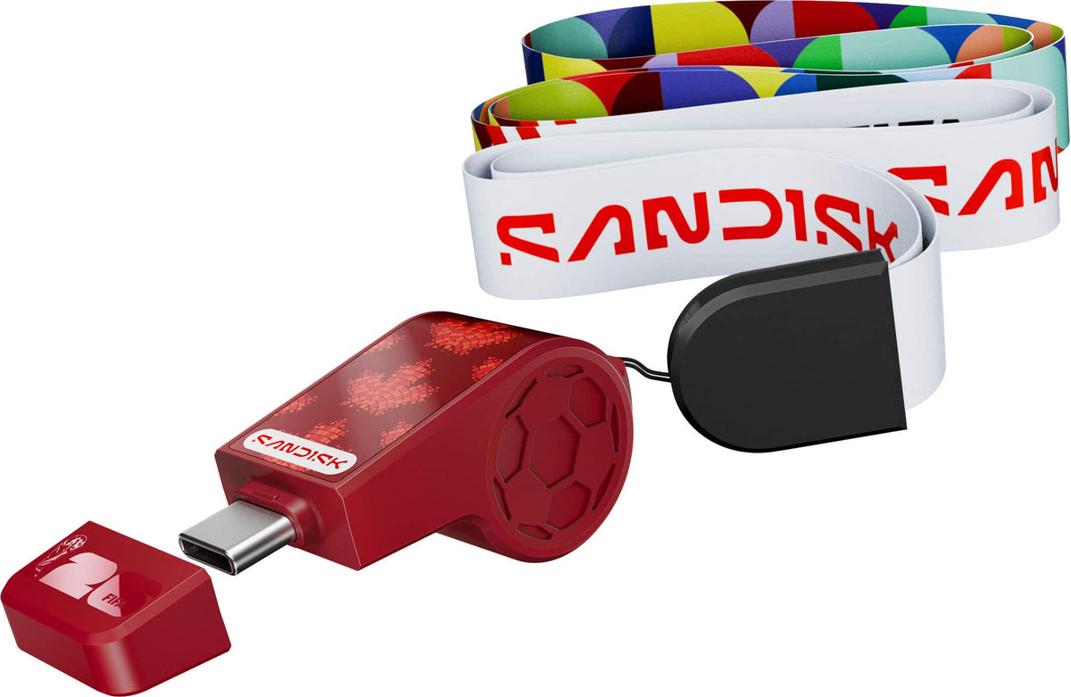 SANDISK - 128GB USB-C FLASH DRIVE: FIFA WORLD CUP 2026 EDITION - Red/Canada