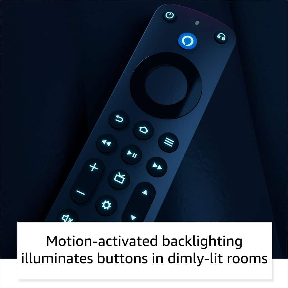 Amazon - Alexa Voice Remote Pro for Fire TV (does not include FireTV stick) with remote finder, TV controls, and backlit buttons - Black