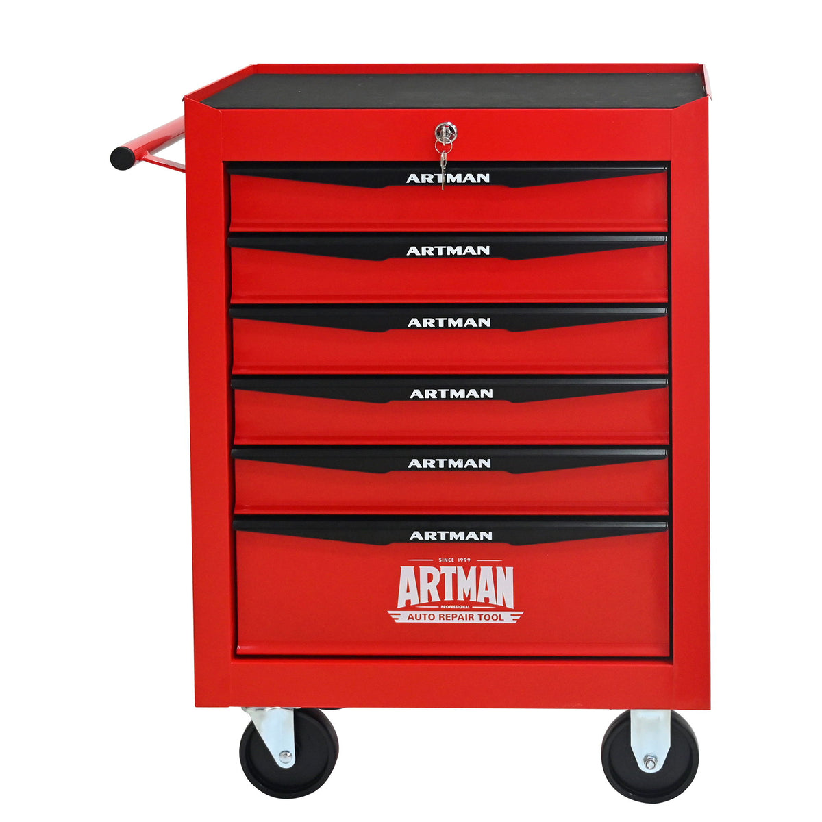 Rolling Metal Tool Chest With Drawers, Steel Storage Cabinet With Ball Bearing Slides