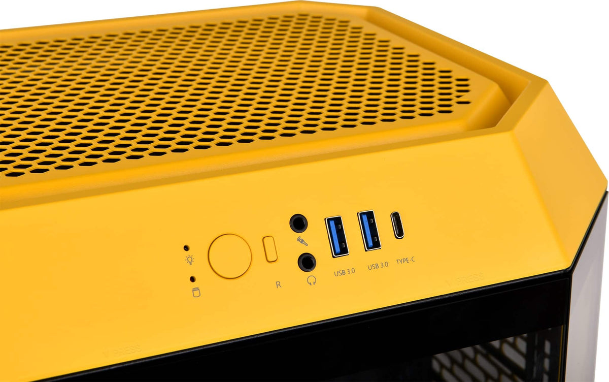 Thermaltake - The Tower 300 Micro ATX PC Case - Bumblebee Yellow
