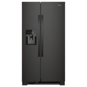 Whirlpool - 33 in. Wide 21 cu. ft. Side-by-Side Refrigerator with LED Interior Lighting - Black