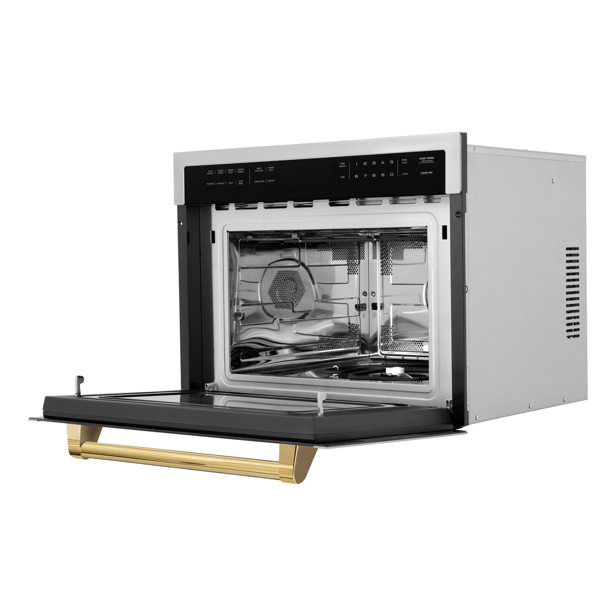 ZLINE - Autograph Edition 24" 1.6 cu ft. Built-in Convection Microwave Oven and Polished Gold Accents - Stainless Steel