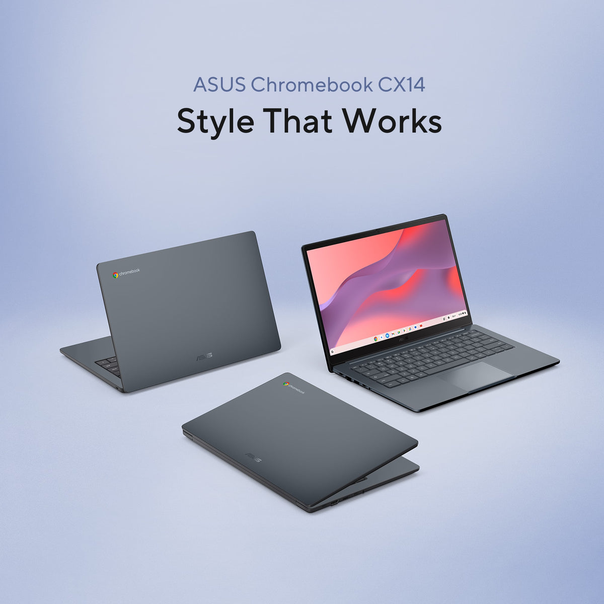 ASUS - CX14 14" FHD Chromebook Laptop - Intel Celeron N50 (2023) - 4GB Memory - 64GB Storage - Dusk Gray
